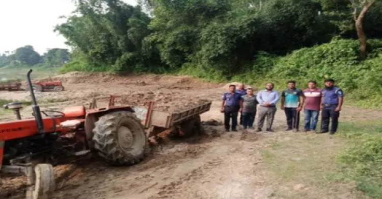 হবিগঞ্জে বিভিন্ন উপজেলা অবৈধভাবে বালু উত্তোলন থামছেই না