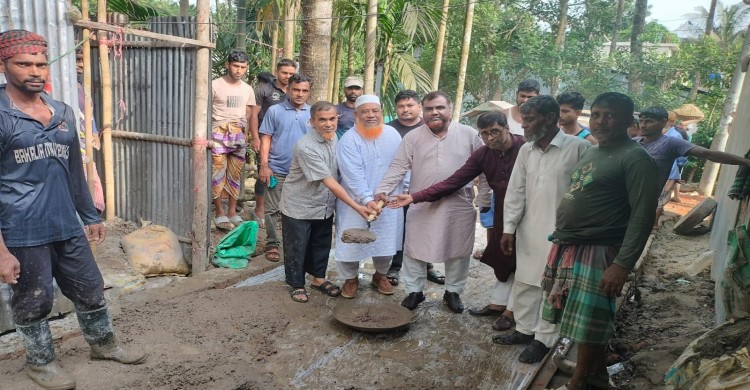সড়কের উন্নয়ন কাজ শুরু হওয়ায় এলাকাবাসীর মধ্যে স্বস্তি ফিরে এসেছে