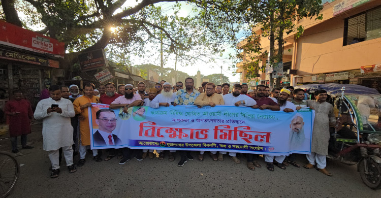 মুরাদনগরে কার্যক্রম নিষিদ্ধ আ'লীগের নৈরাজ্যের প্রতিবাদে বিএনপির বিক্ষোভ মিছিল,  কঠিন হস্তে দমনের হুশিয়ারি